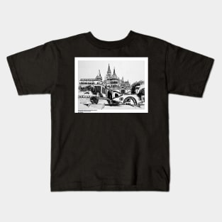 Matthias church, Budapest Castle Kids T-Shirt